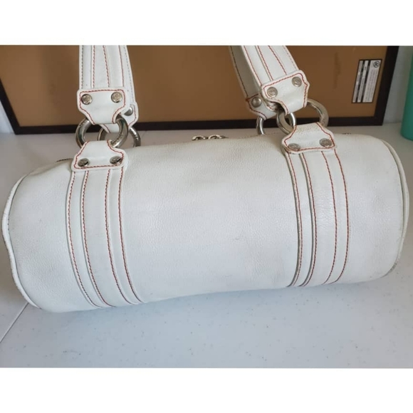 MCM white Rolled Leather Boston Bag - Picture 12 of 14